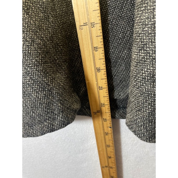 Dalia Collection Women Petite Wool Blend Herringbone‎ A-Line Midi Skirt Size 14P - Picture 2 of 7